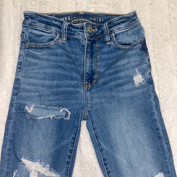 American Eagle “Next Level Stretch” super High Rise Jeggings size 0 - Picture 2 of 16